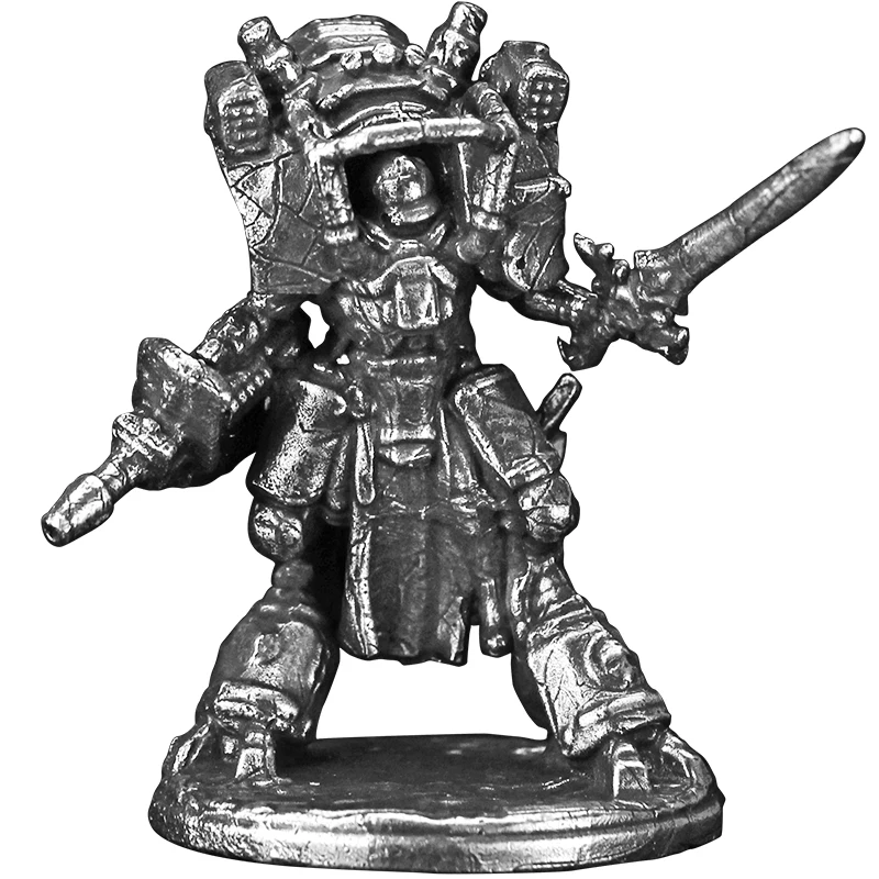 Metallo Steampunk Red Pilgrim Soldier Modello Action Figures Giocattoli Regali Ragazzi Gioco da tavolo Pezzi Ornamento in miniatura Accessori Modello