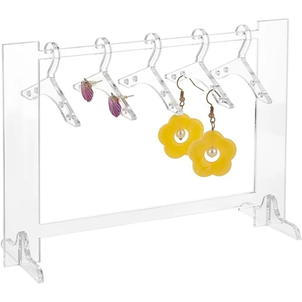 

Acrylic Earring Holder Mini Coat Hanger Rack Clear Jewelry Display Dangle Earring Hanging Organizer Ear Studs Display Rack
