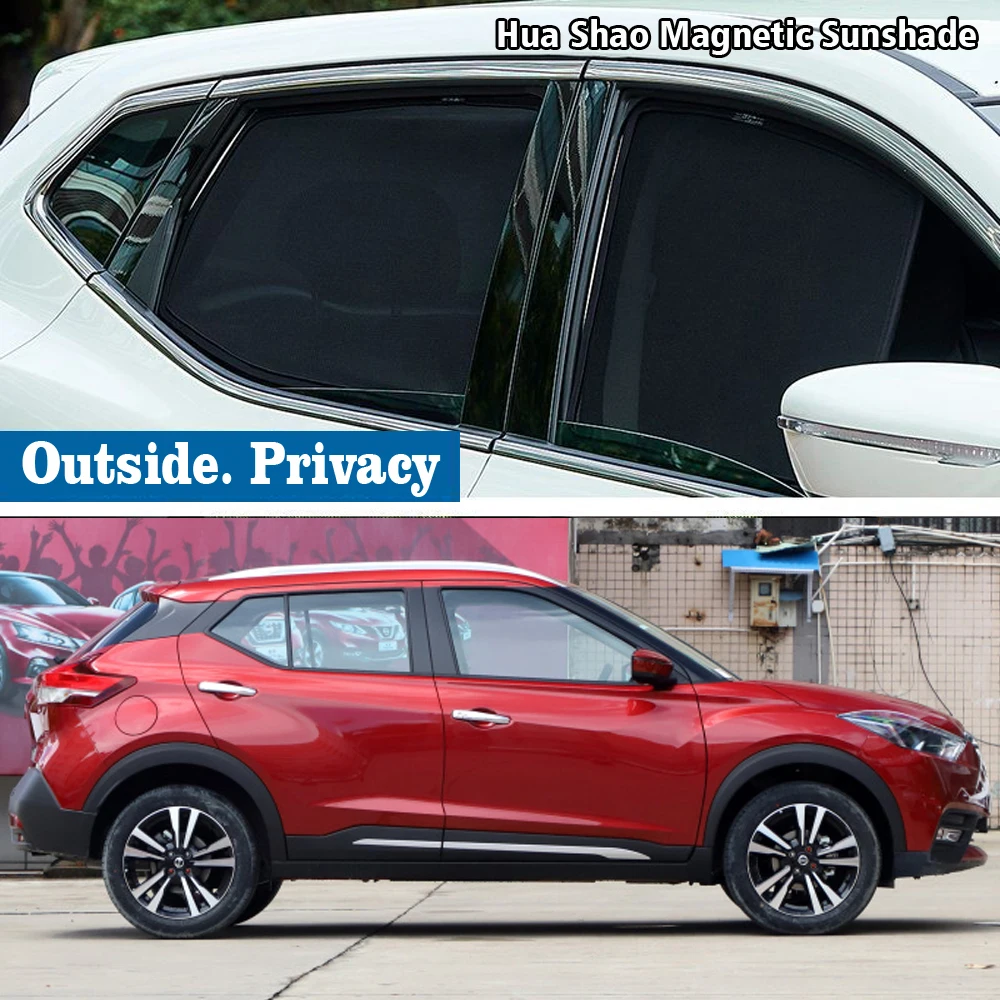 Magnetic Car Sunshade Shield Front Windshield Frame Curtain Sun Shade Accessories For Nissan Kicks P15 2016 - 2021 2017 2018