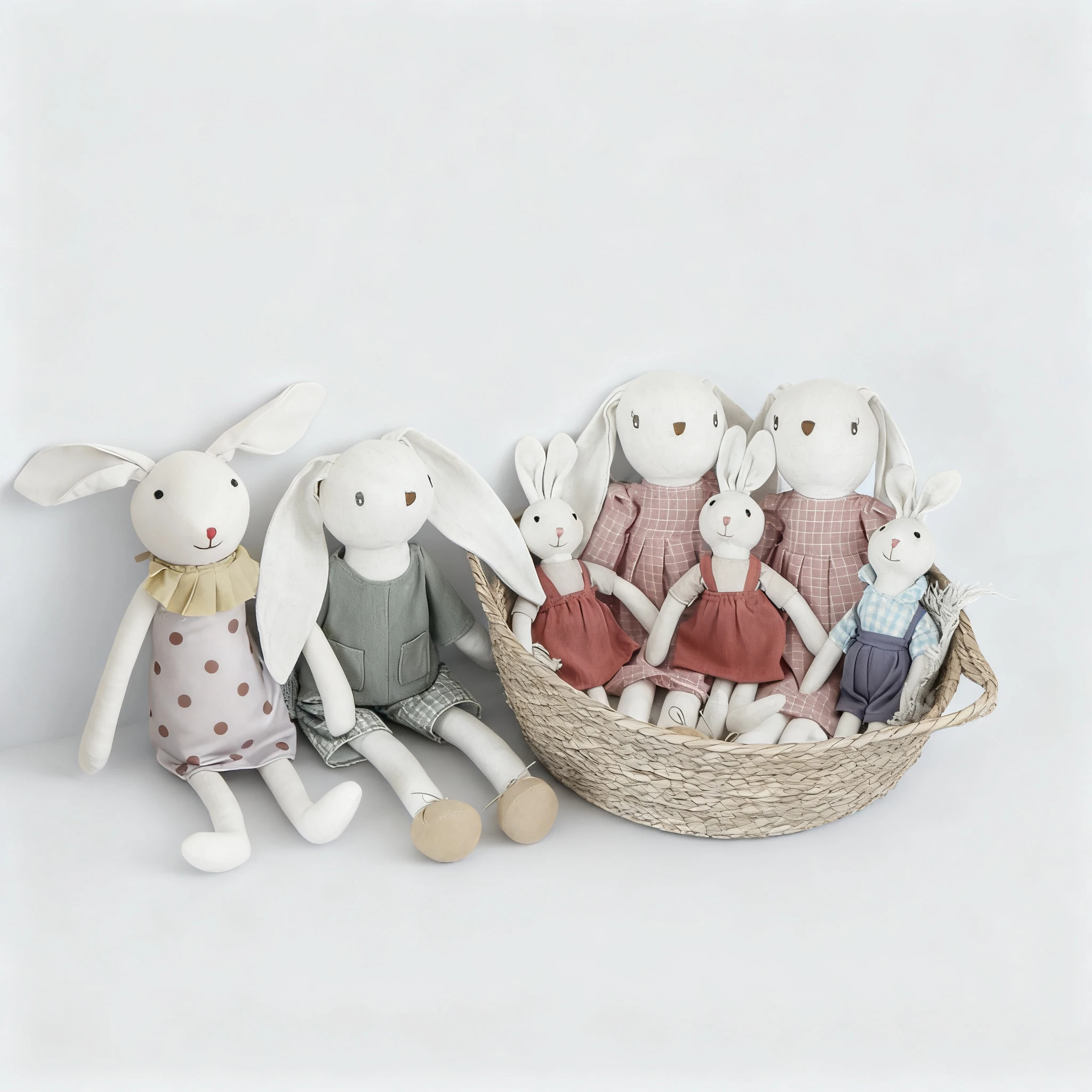 

mumamuying danish bunny doll fabric artificial animal soothing doll children baby toys gifts