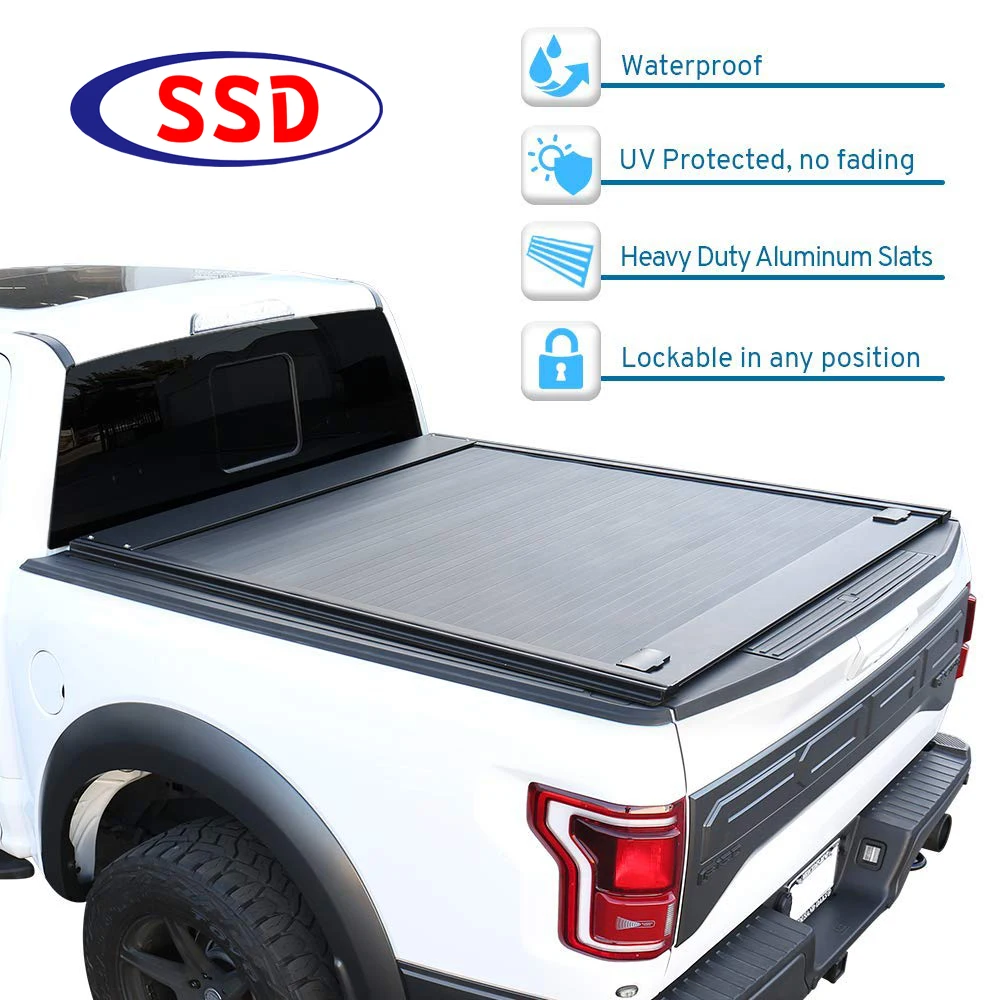 High Quality Pickup Retractable Hard Truck Bed Cover Ford f150 Roller Lid Hilux Tonneau Cover