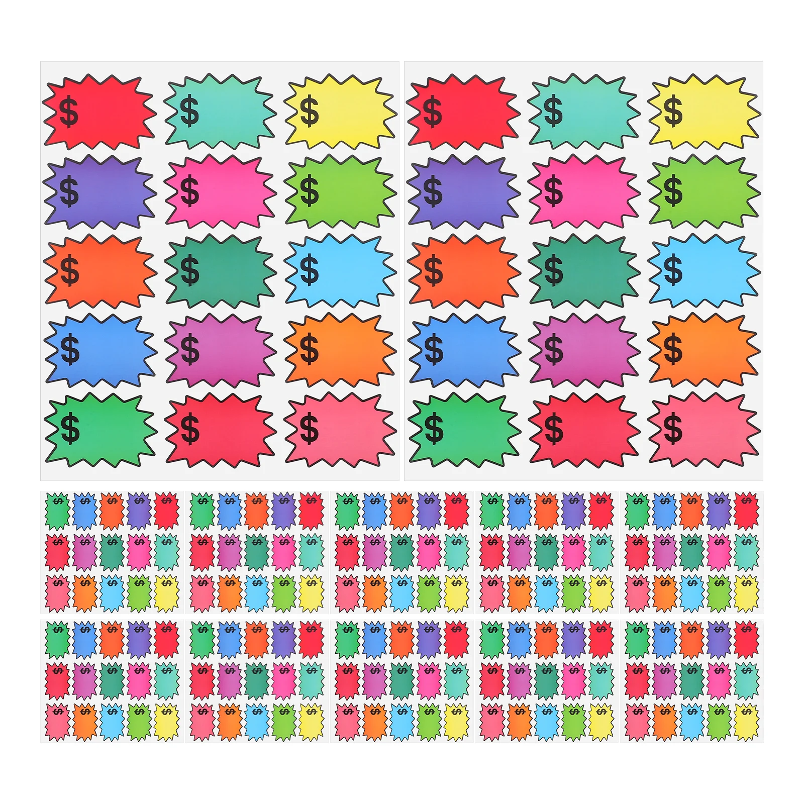 

180pcs Price Tag Sticker Colorful Retail Signs Handwritten for Store Ample Quantity Adhesive Labels Supermarkets
