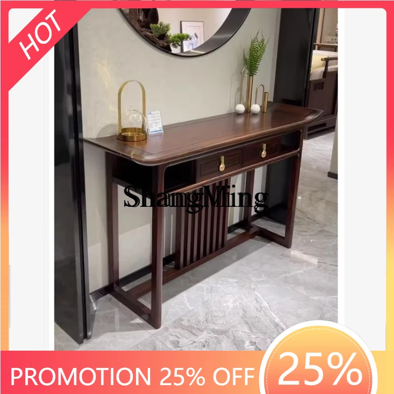 

SM Home New Chinese Ebony Entrance Table Entrance Hall Solid Wood Entrance Table