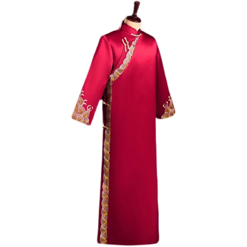 

2025 Crosstalk best man costume stage performance costume robe jacket rave outfit Chinese traditional clothes