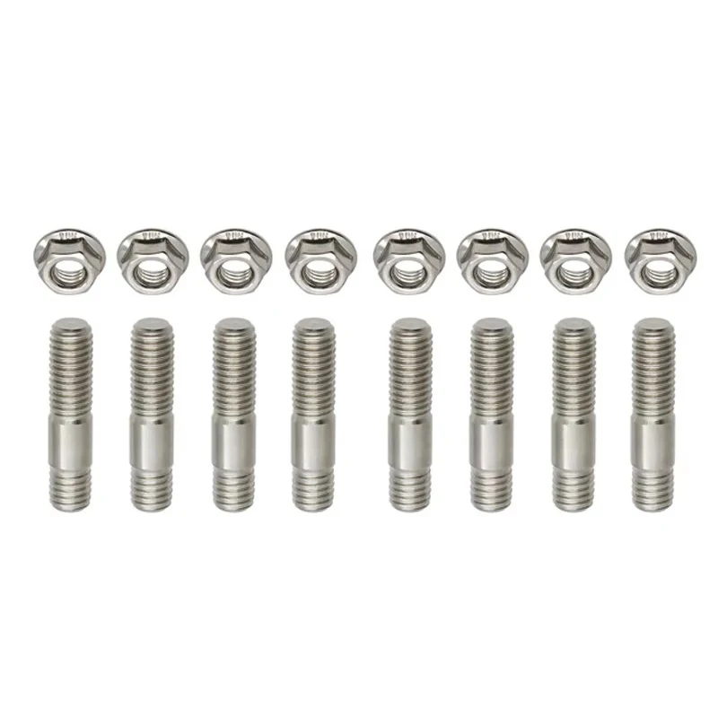 16x 8x M8 Stainless Steel Exhaust Studs and Flange Nuts for Suzuki GT 550 750 Honda Motorcycle Exhaust Bolts Exhaust Screw