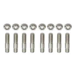 16x 8x M8 Stainless Steel Exhaust Studs and Flange Nuts for Suzuki GT 550 750 Honda Motorcycle Exhaust Bolts Exhaust Screw