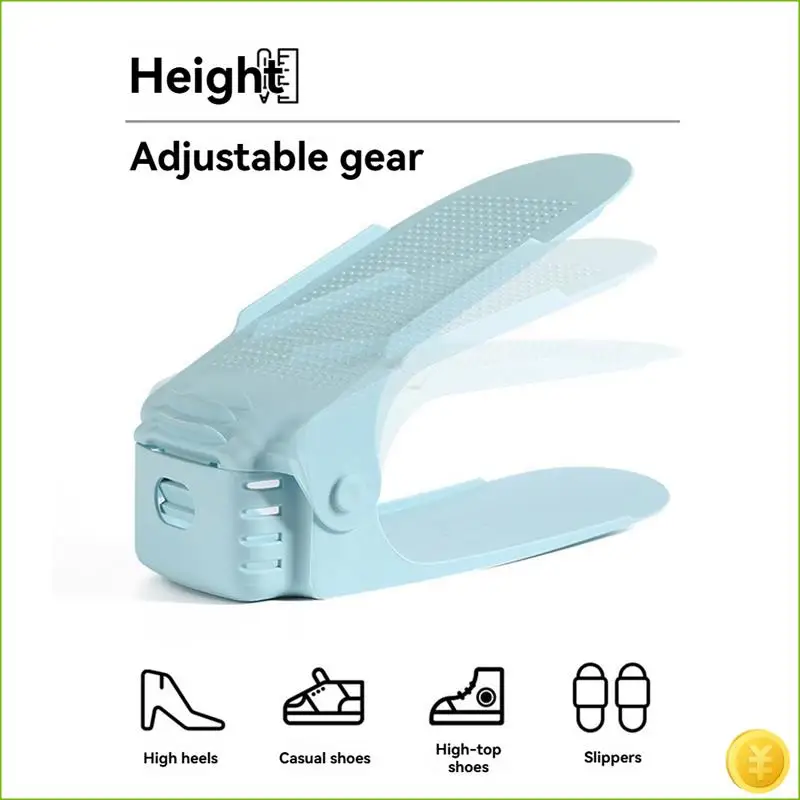 Adjustable Double-Layer Shoe Rack Thickened Space Saving Shoe Storage Rack Flat Bottomed High Heel Storage Shoe Rack