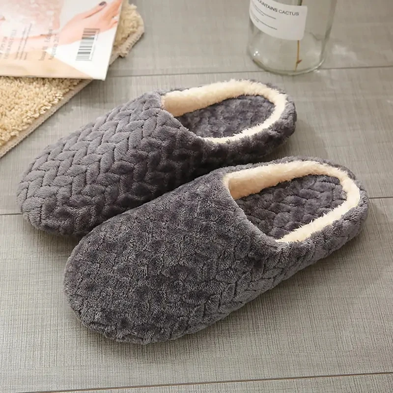 Unisex Soft Anti Slip Home Winter Slippers