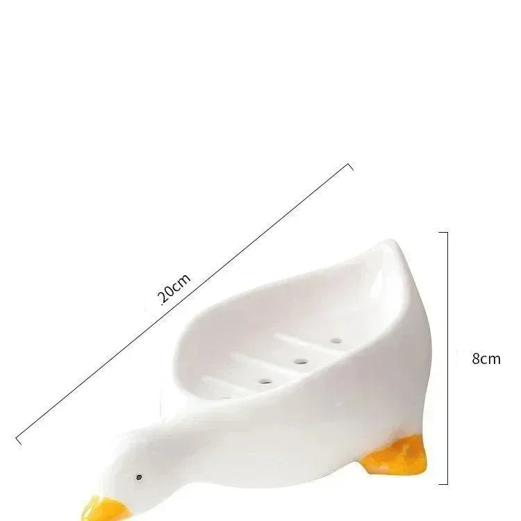 Yellow Duck Shape Soap Box Case Cartoon Dish Drainable Holder Container Dish For Tray Home Bathroom Accessories gadgets