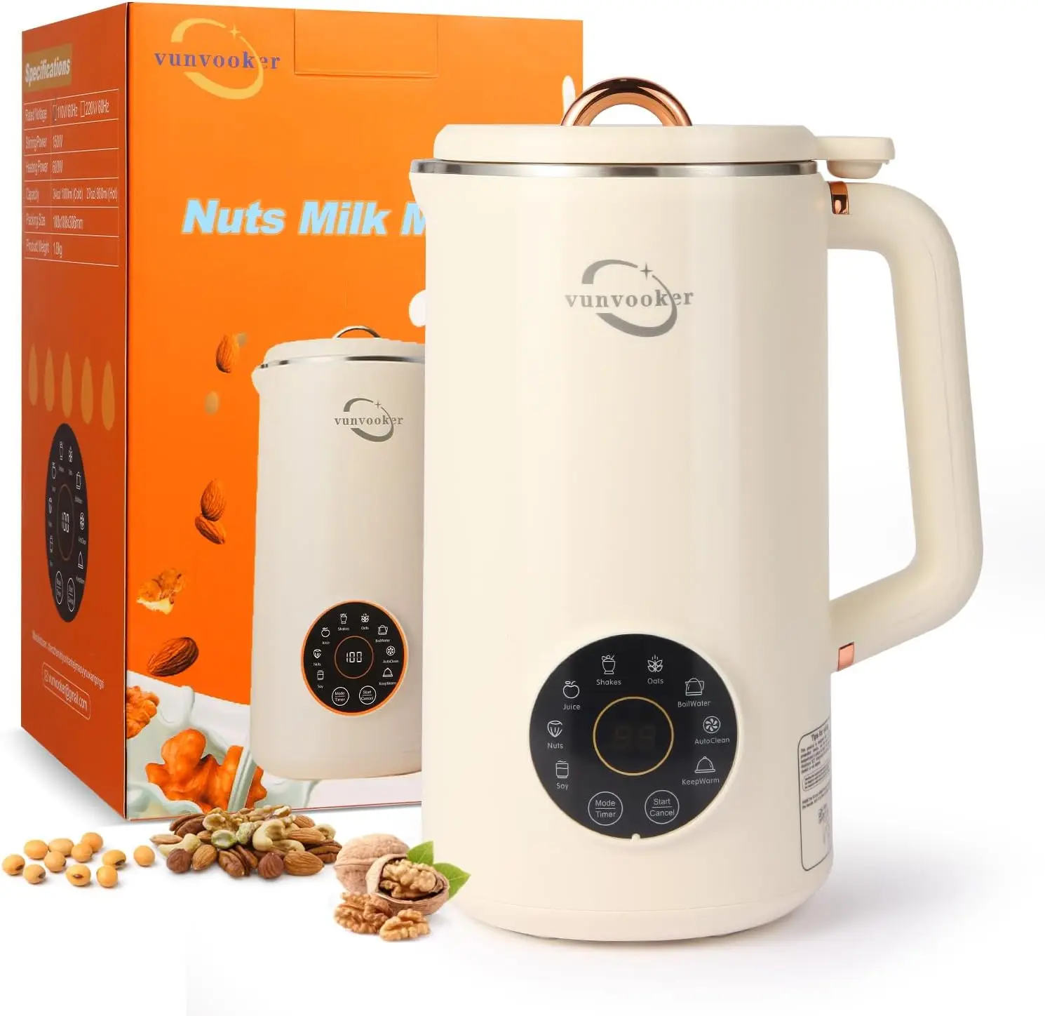 

Nut Milk Maker,34OZ(1000ML) Soy Milk Maker Machine,Multi Functional Automatic Homemade Plant-Based Milk Maker(Almond,Oat