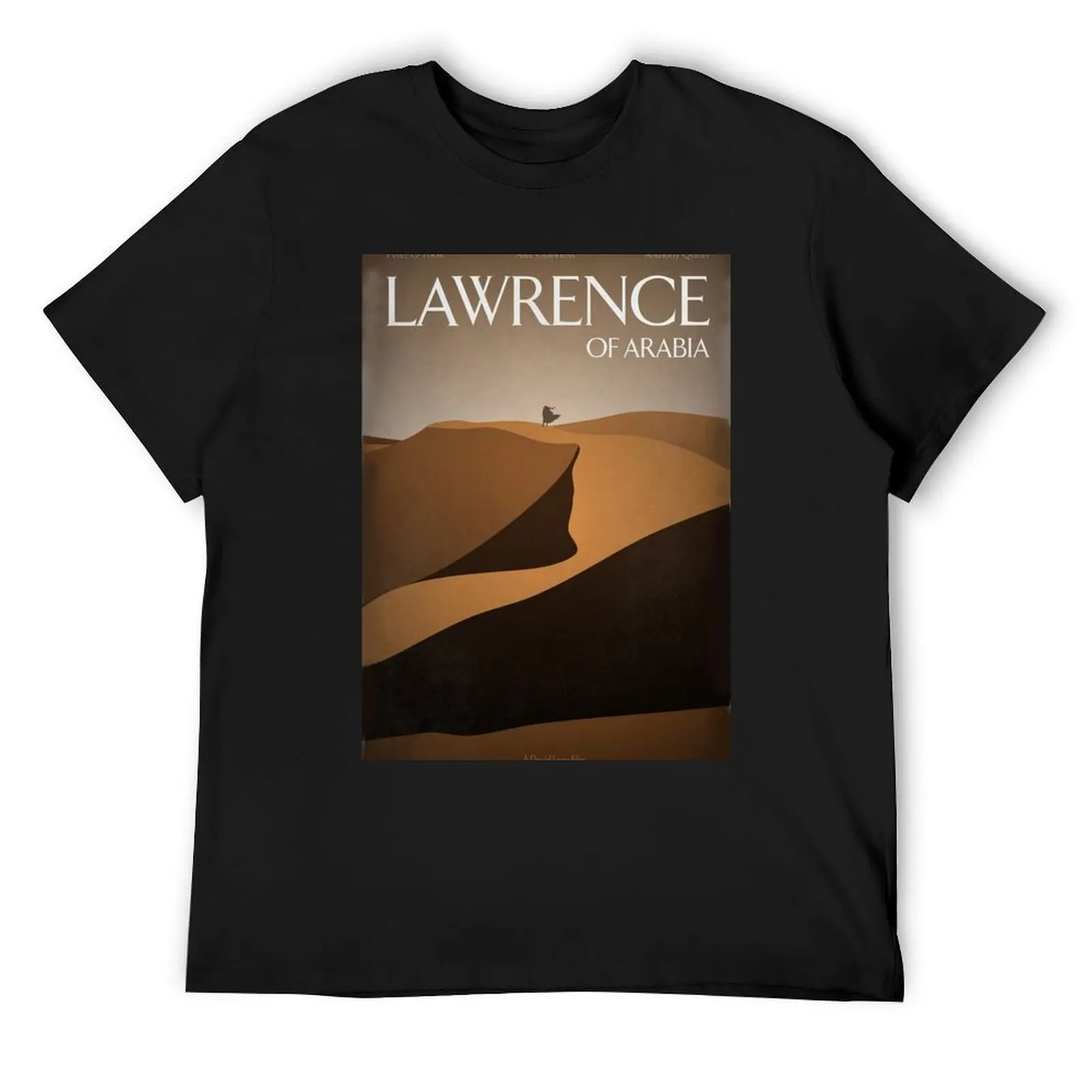 Camiseta con póster de película Lawrence of Arabia de David Lean, camiseta gráfica de lujo con cerradura azul para hombre, camisetas negras vintage para hombre