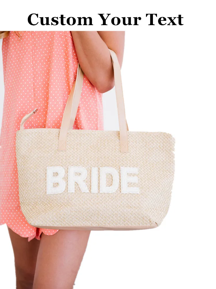 Customize canvas tote bag  custom striped tote beach mode tote bag bride beige tote