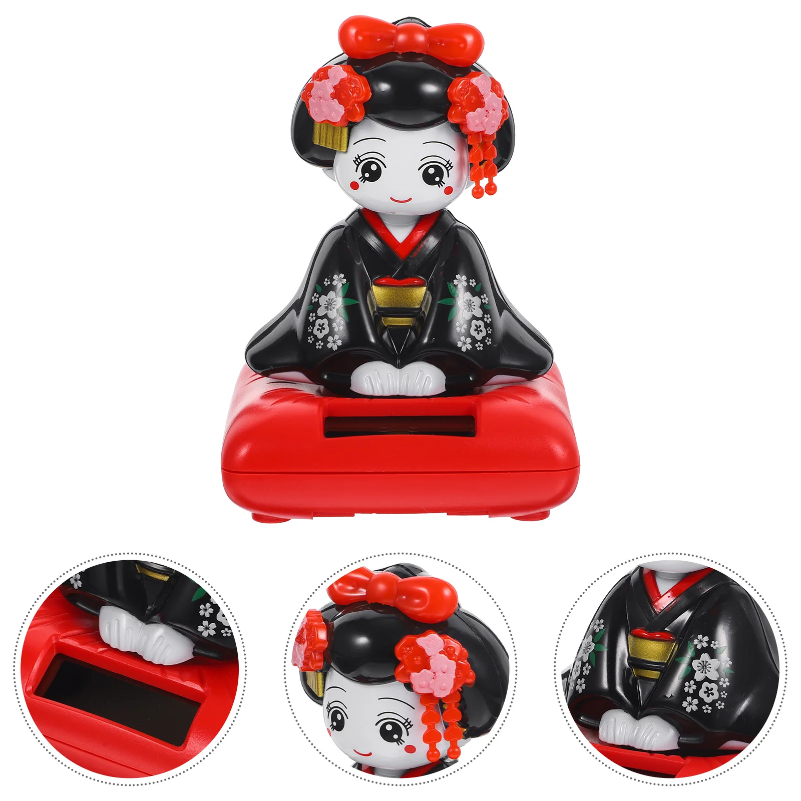 Jongen Baby Dansend Meisje Bobblehead Mini Speelgoed Zonne-auto Ornament Ornamenten Schudden Kimono Beeldje