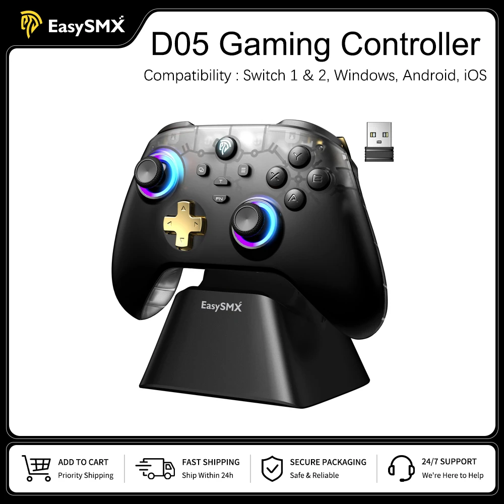 EasySMX D05 Gamepad inalámbrico para Nintendo...