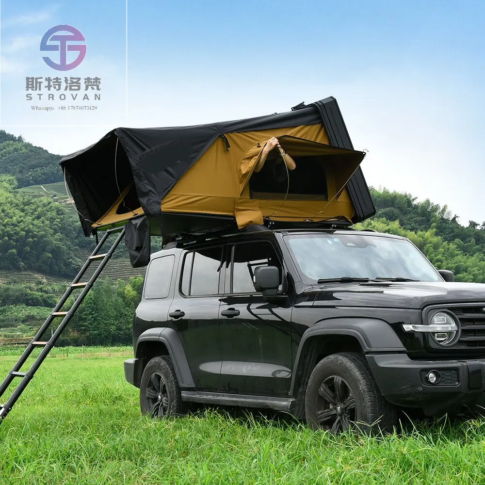 New Design High Quality Custom Side Opening Rooftop Tent Car Roof Side Entry Awning Tent