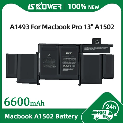 SKOWER batería A1493 de alto rendimiento para Macbook Pro 13 pulgadas Retina A1502 (finales de 2013 mediados de 2014 principios de 2015) reemplazo A1582