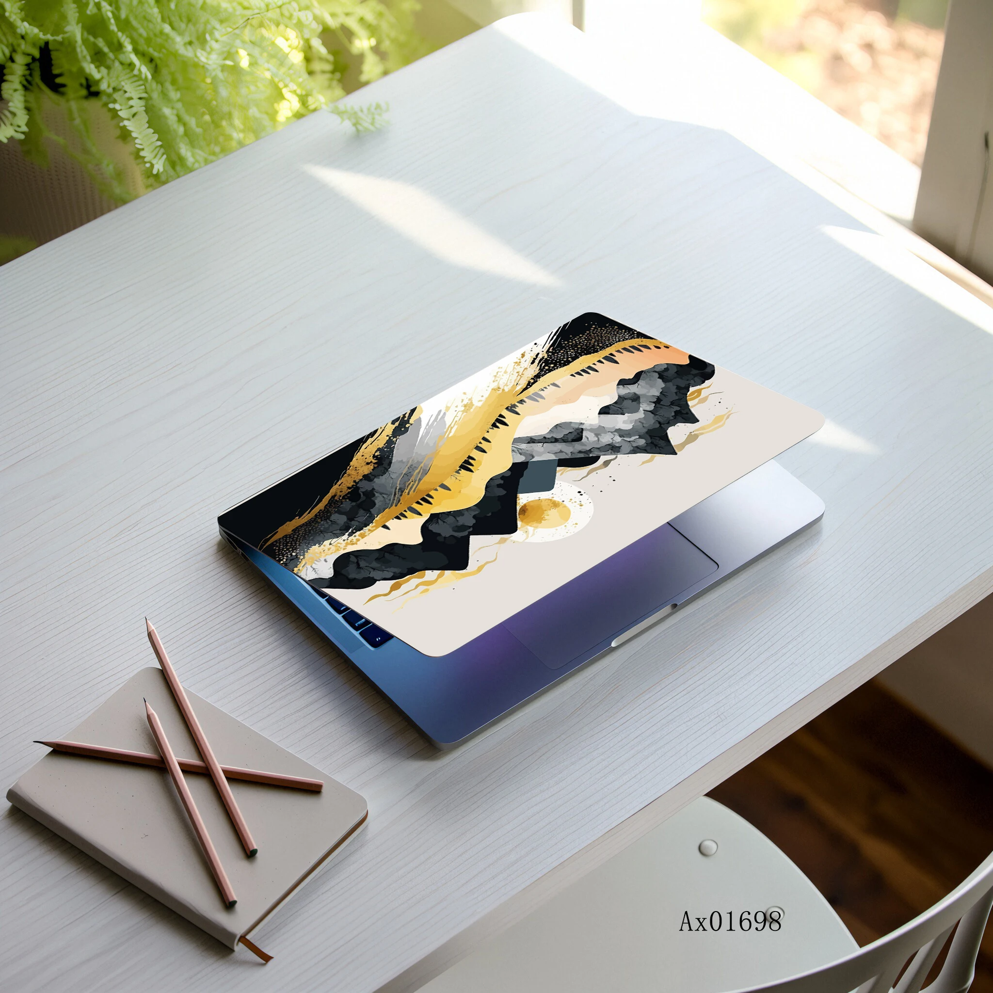 ملصق لابتوب بتصميم موجة جبلية  - مراجعة Art Craft Notebook وسعره