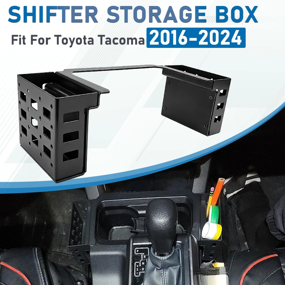 Shifter Storage Box for Toyota Tacoma 2016 2017 2018 2019 2020 2021 2022 2023 2024 Console Organizer Car Interior Accessories