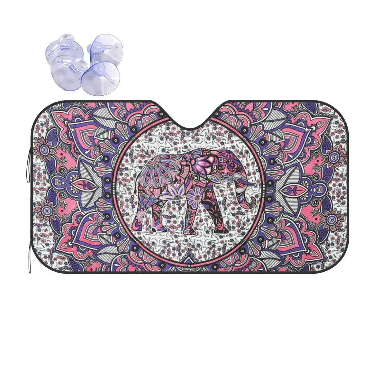 

Богемный слон Мандала лобовое стекло Sunsha Boho Awesome крышка переднего блока окна 76x140 см солнцезащитный козырек автомобильные чехлы