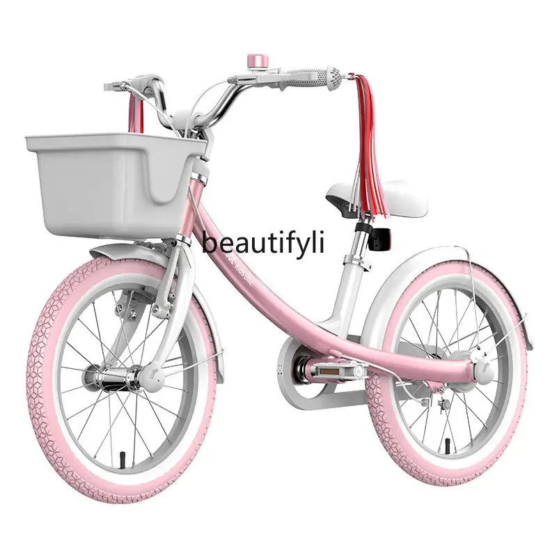 Small Girl's Bicycle Elegant 5-8 Years Old 16-Inch Pink Bicycle for Women