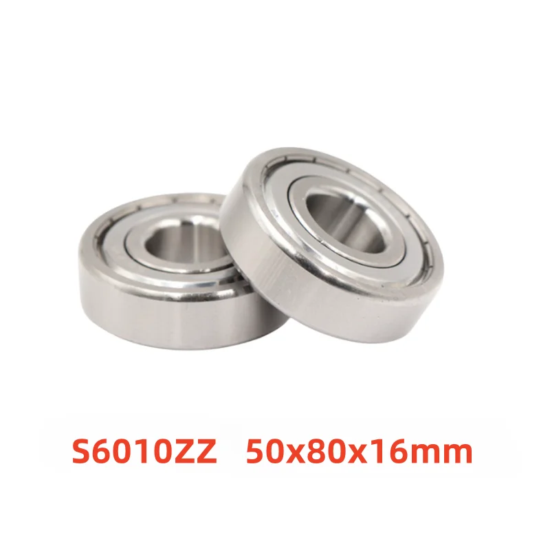 

5pcs stainless steel bearing S6010ZZ 50x80x16mm deep groove ball bearing S6010 S6010Z 6010 50*80*16 mm