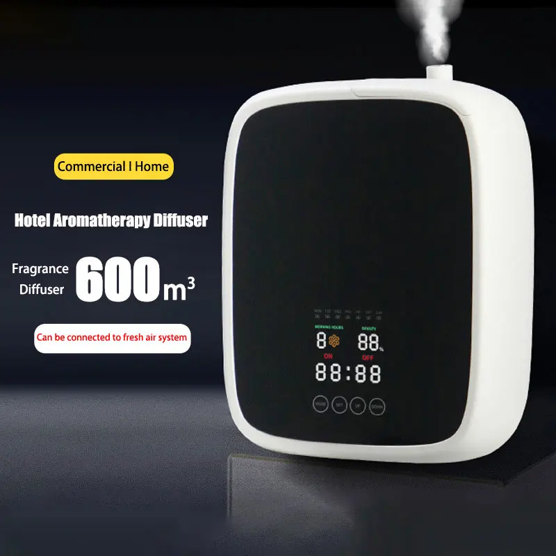 Nebulizer penyegar udara minyak esensial, penyebar wangi terpasang di dinding, Toilet Hotel kantor Digital 500ml