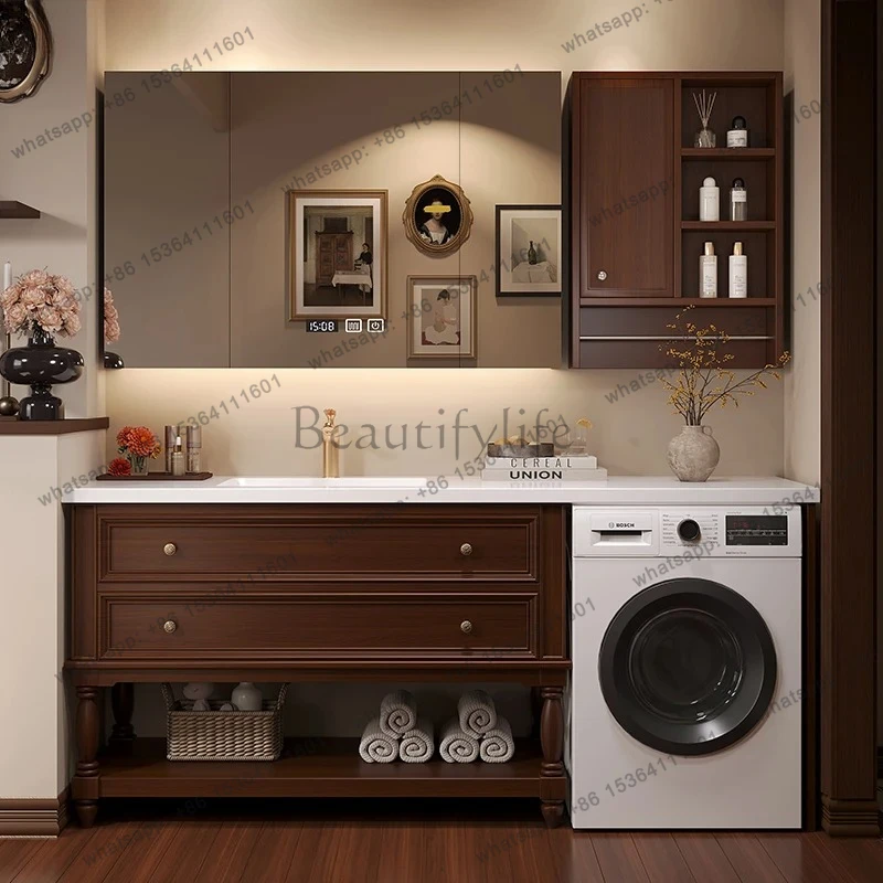 washing machine integrated bathroom cabinet combined bathroom floor-to-ceiling washbasin cabinet