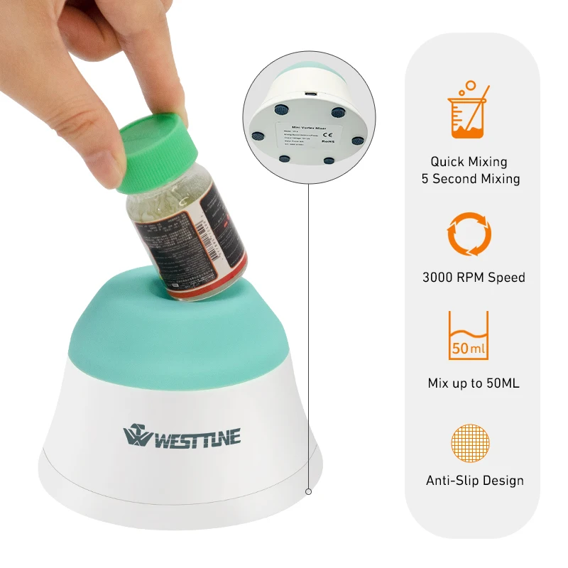 VX-4 3000 دورة في الدقيقة خلاط مختبر خلط السائل الذكي الصغير #4