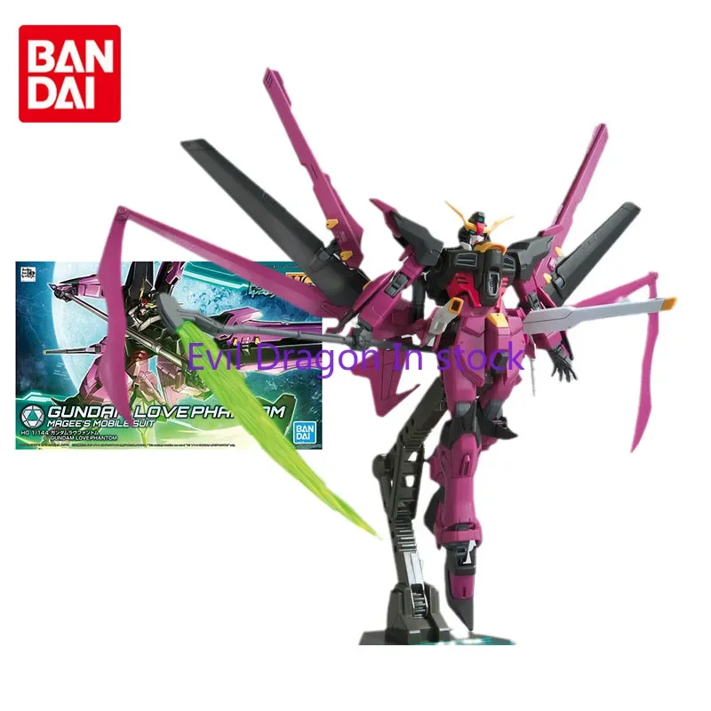 Bandai Gundam Model Kit Anime Figure HGBD 1/144 Gundam Love Phantom Genuine Gunpla Model Action Toy Figure Toys for Children