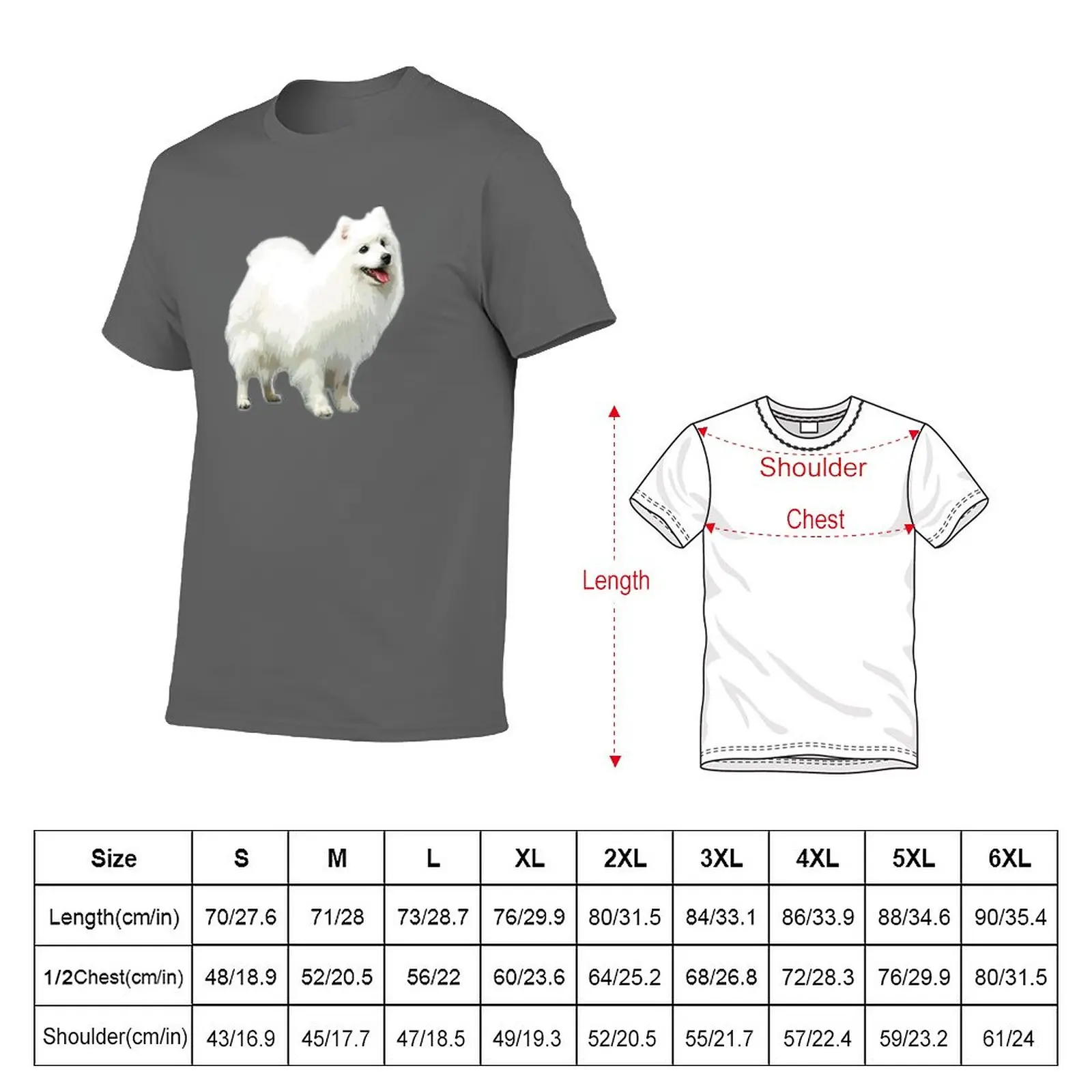 New Japanese Spitz Puppy Dog T-Shirt cute tops plus size t shirts mens t shirt graphic