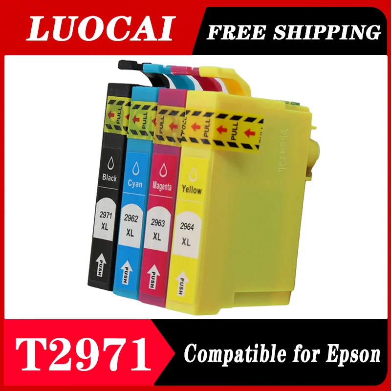 4 Compatible T2971 Black T2962 Cyan T2963 Magenta T2964 Yellow Ink Cartridges for Epson XP231 XP431 XP241 XP-431 XP-241 XP-231