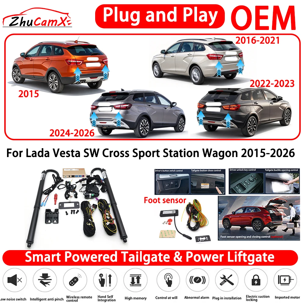 for Lada Vesta SW Cross Sport Station Wagon 2015-2026 OEM Smart Powered Tailgate Power Liftgate Automatic Rear Trunk Tailgate