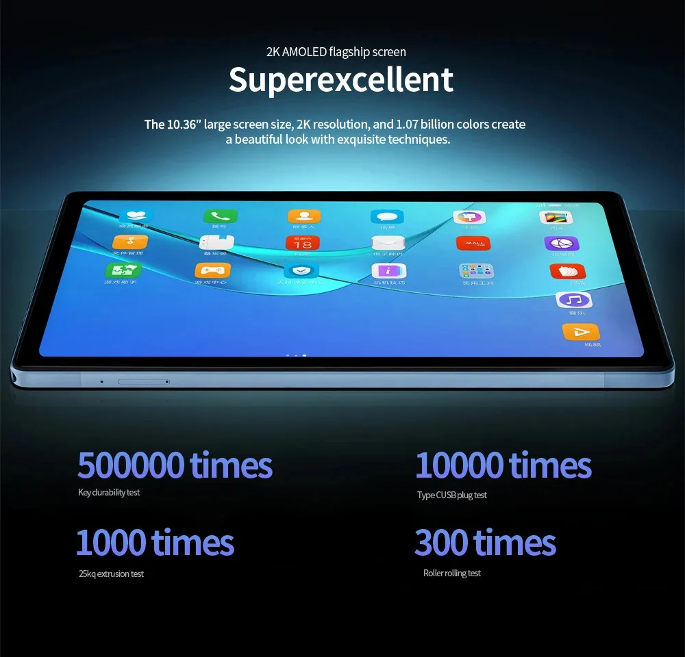 Original Global Version BDF P60 Tablet Pc 10.36 Inch 8GB RAM 512GB ROM Android 13 Octa Core 3G 4G LTE Internet WiFi Internet BT