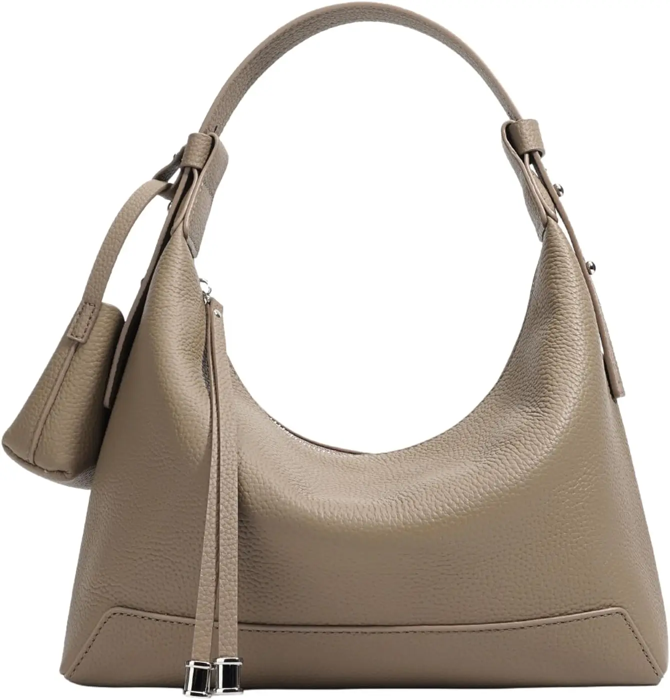 

Women’s Genuine Leather Crossbody Bag, Slouchy Crescent Hobo Shoulder Purse with Adjustable Strap