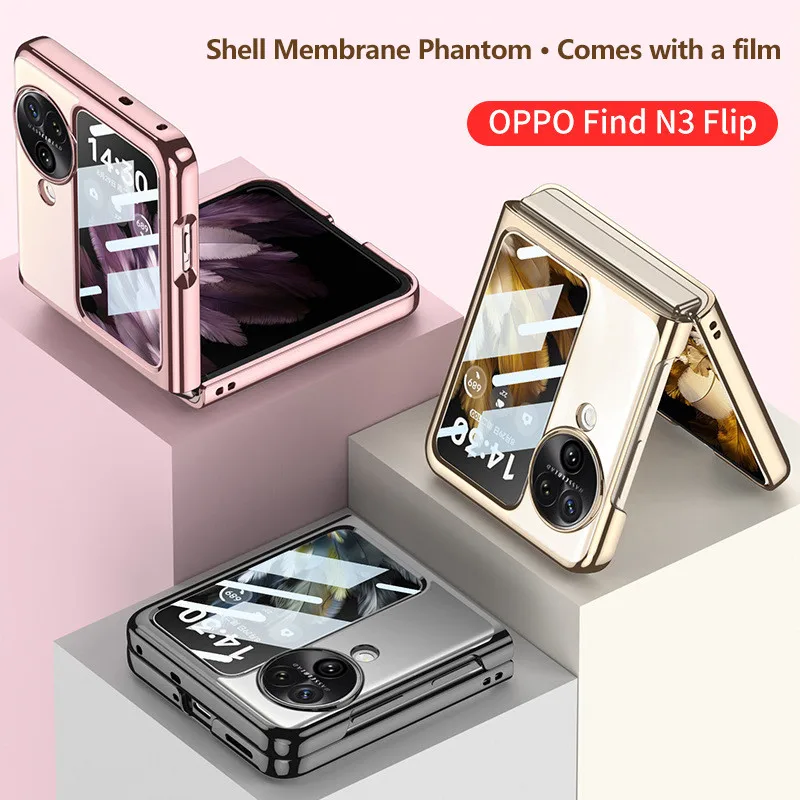 Luxury Electroplated Phantom Series Phone Protective Case Cover For OPPO Find N3 Flip N3FLIP