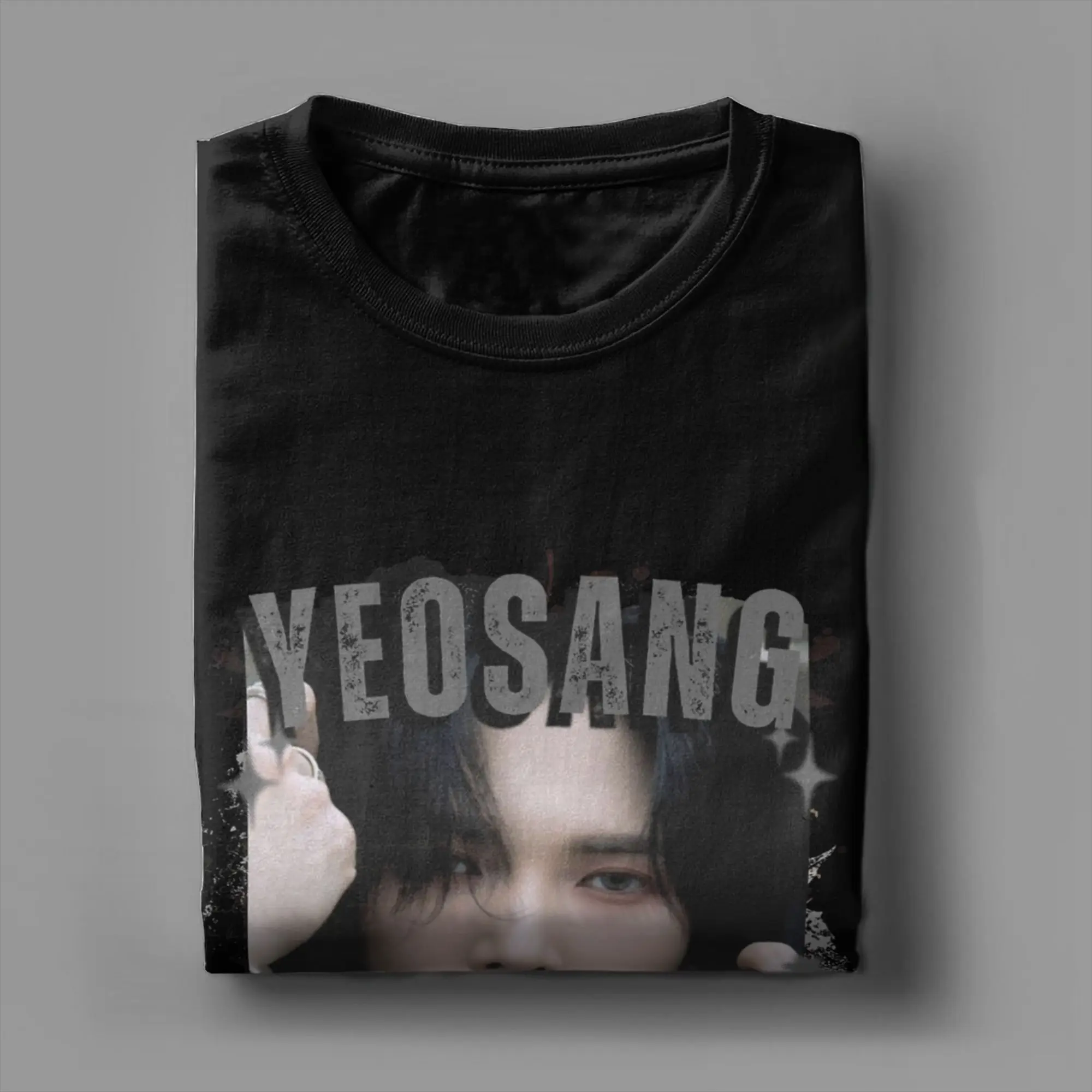 Kpop Boy Group A-Ateez Yeosang T-Shirts Men  Funny Cotton Tee Shirt Crewneck Short Sleeve T Shirts Gift Idea Clothing