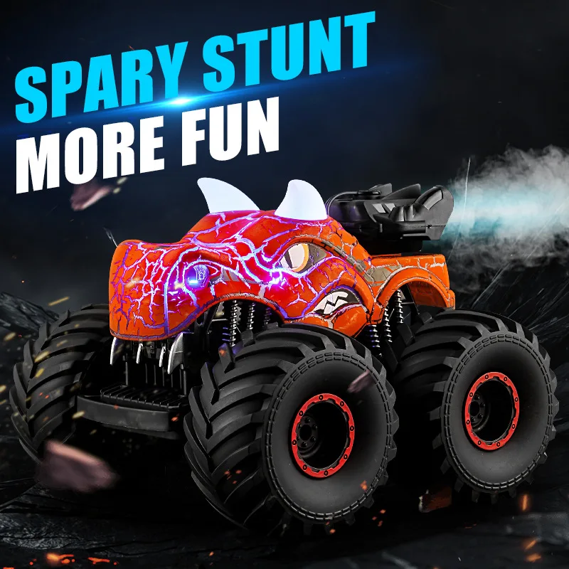 Dinosaur Spray Remote Control Car Model Decorated Light Music Stunt Off-road Vehicle Children's Gift Toy Car