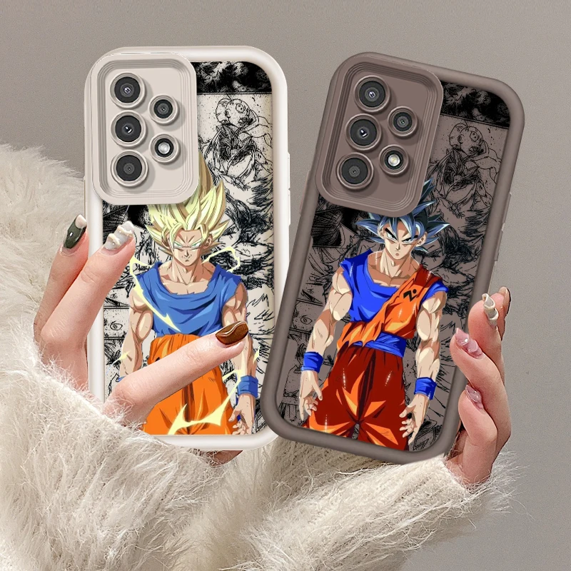 Art D-Dragon Ball Vegeta Goku For Samsung A73 A71 A54 A53 A52 A51 A33 A32 A21S A14 A13 A12 A03 A04 A05 5G Eye Ladder Soft