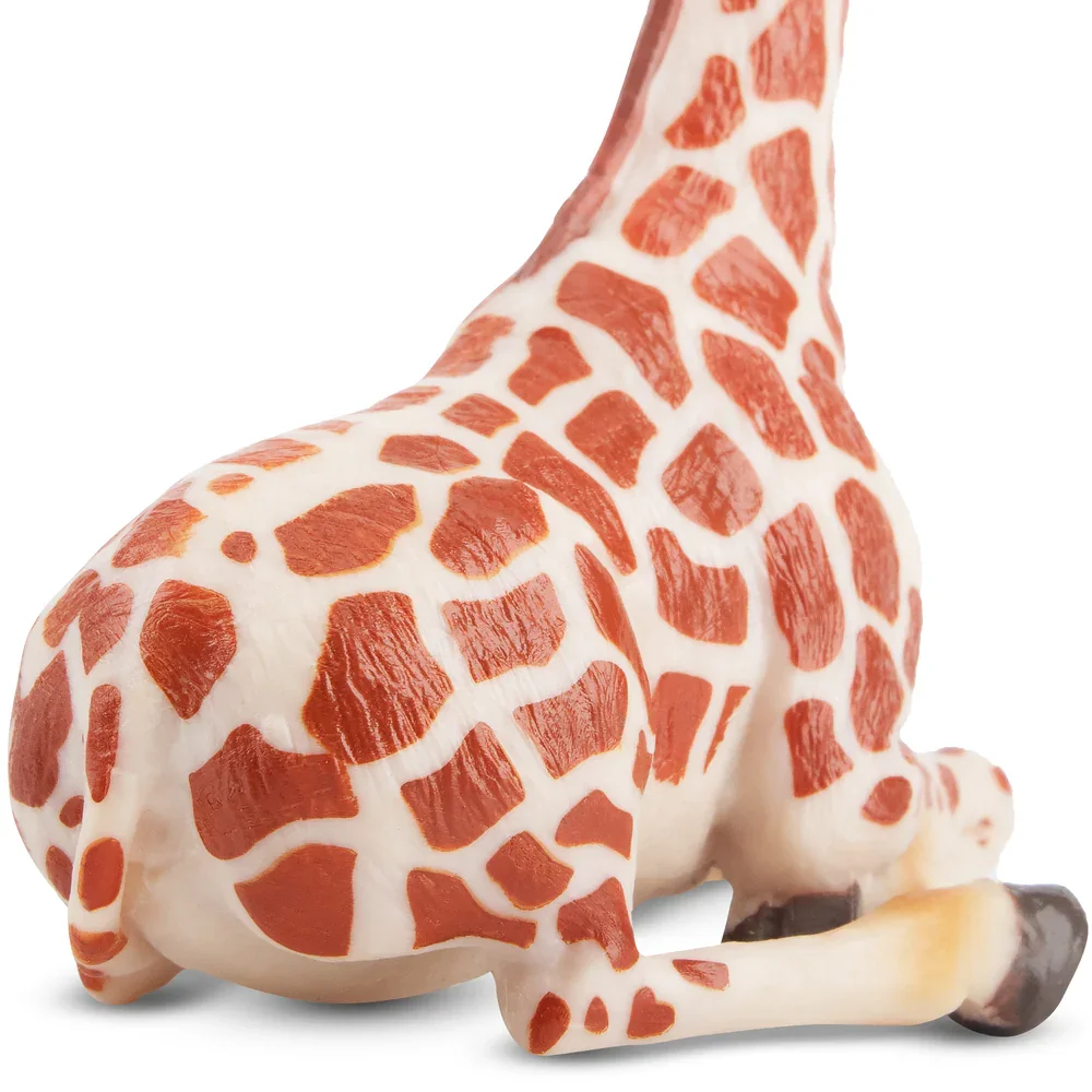 Toymany-Mini figurines de girafe assise quelque part pour enfants, jouets modèles animaux, poupées d'action, cadeau pour enfants, décoration de gâteau, figurine d'Auckland