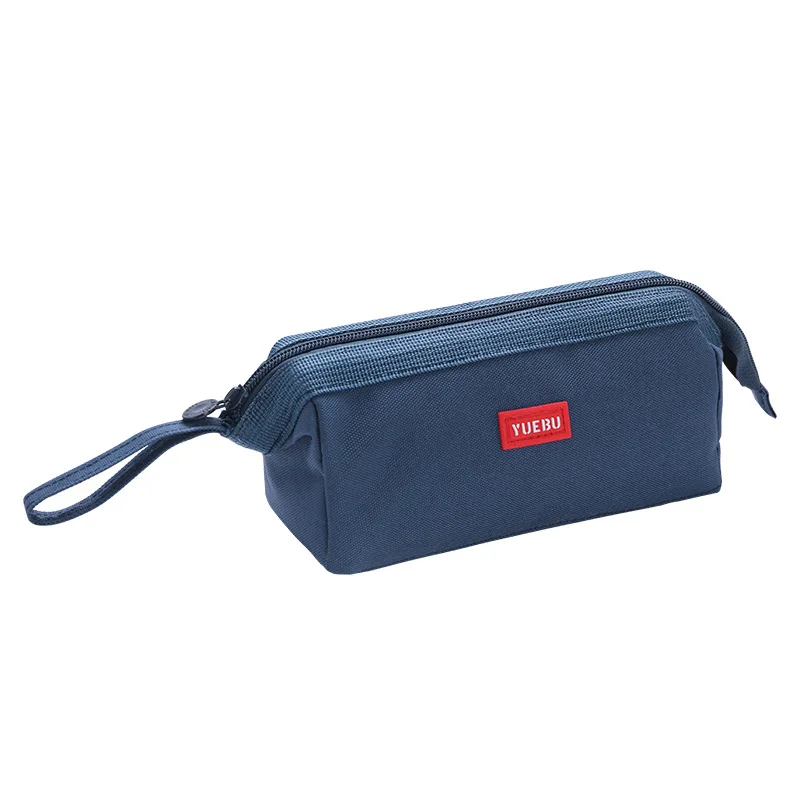 Large capacity PU iron frame bag pencil bag thickened stationery box for girls primary secondary school students pencil box