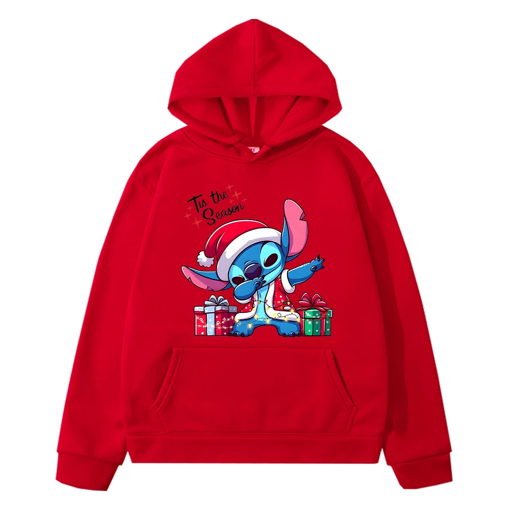 

Christma Autumn winter hoodies y2k sudadera Kawaii pullover jacket Stitch print anime hoodie Fleece sweatshirt kids clothes girl