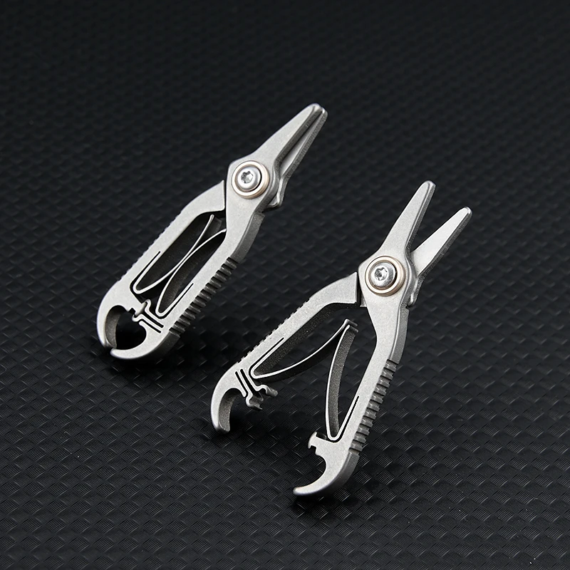 48MM Titanium Alloy Buckle Nose Hair Scissors EDC Tool Snap Lock Scissors Eyebrow Trimming Tool Outdoor Portable Scissors