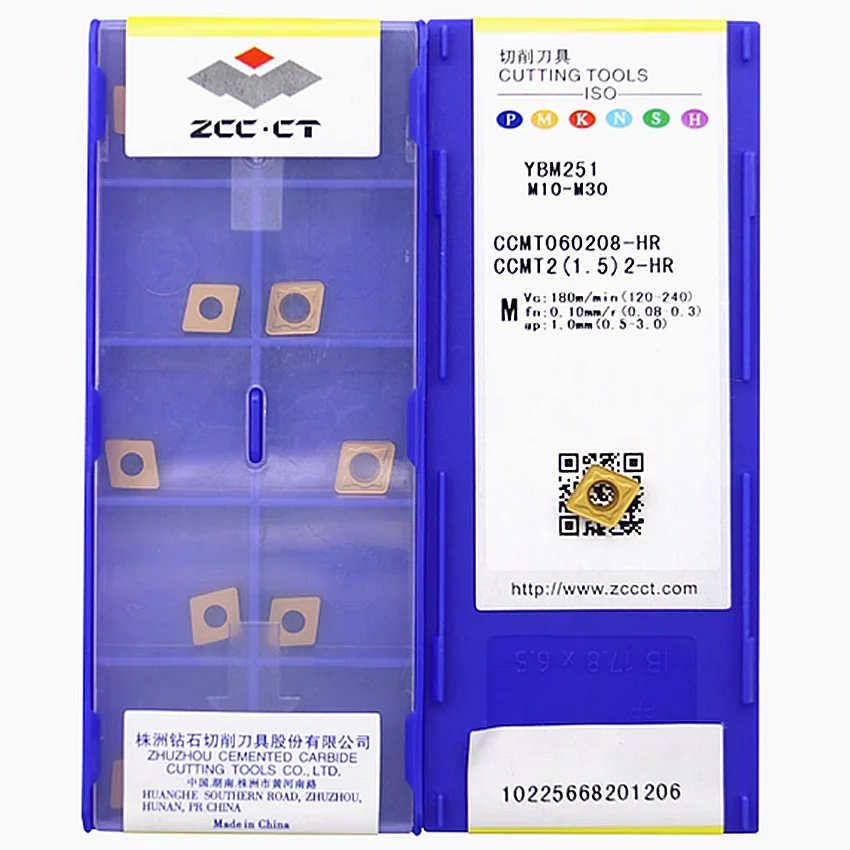 

CCMT060208-HR YBM251 YBC251 YBC252 YBC152 YBC351 YBD152 YBD151 ZCC.CT CCMT060208-HR CNC carbide inserts turning insert 10pcs/box