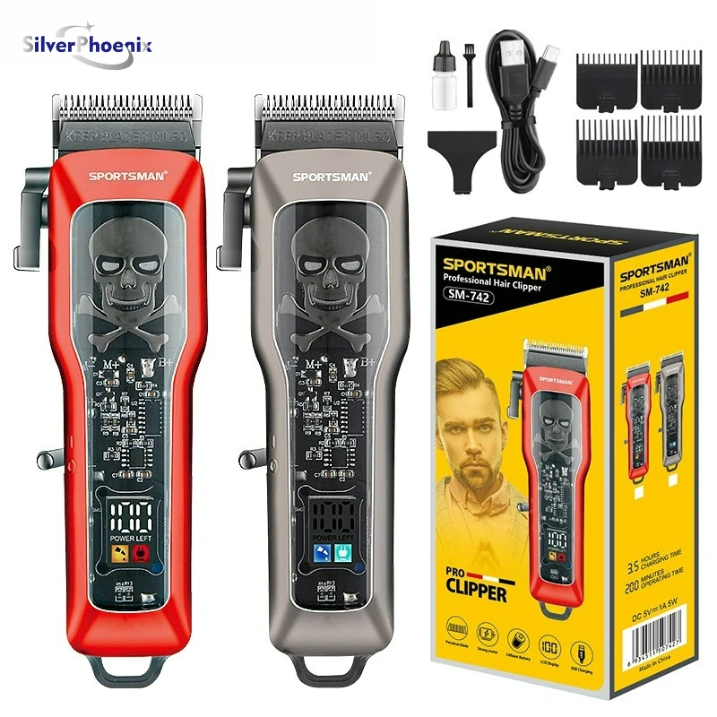 

Beard Trimmer Wireless Hair Clipper Rechargeable Trimmer Professional Hair Clipper Precision Shaving Quiet Operation