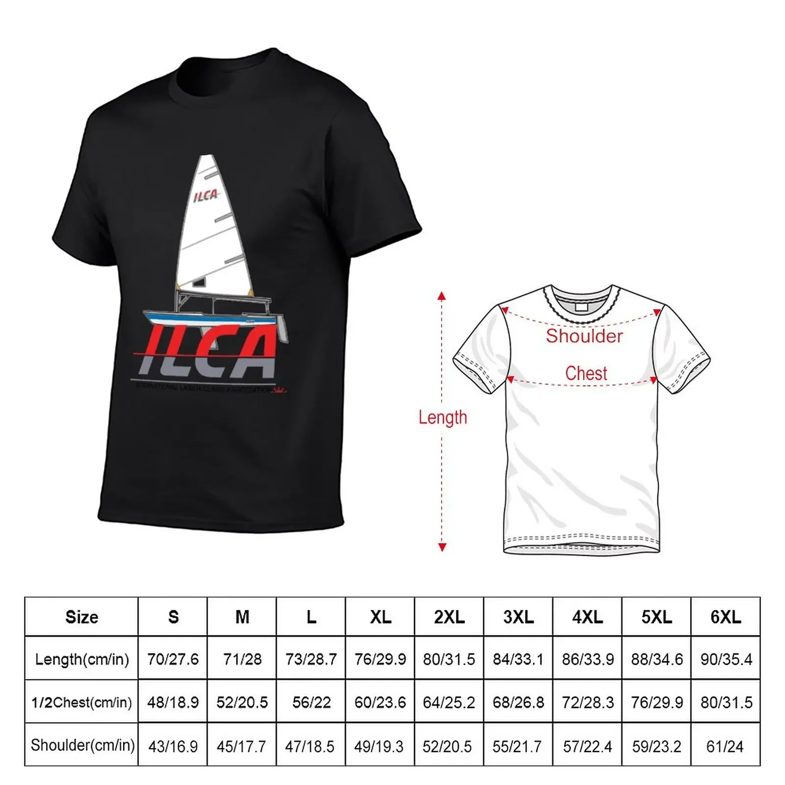 New Bestseller- Laser sailboat on ILCA logo - laser sailing dinghy T-Shirt graphic t shirt t shirts for men graphic