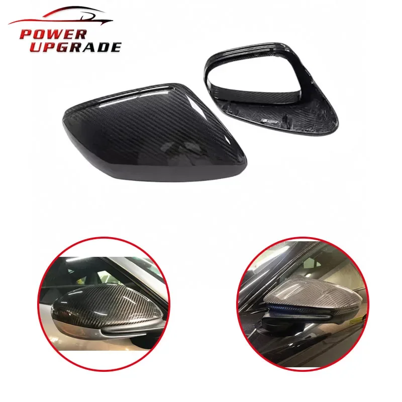 For porsche 911 Taycan carbon fiber rearview mirror cover car exterior   housing