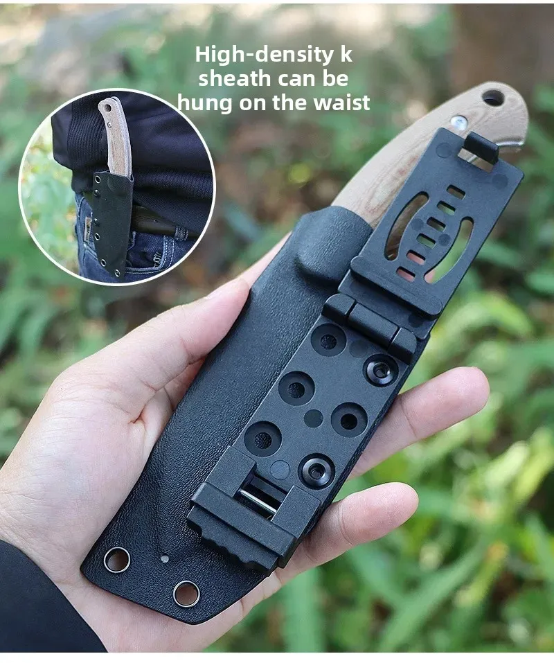 Fixed blade self defense tool for wilderness survival sharp blade 14C28N Steel Multi Functional Straight Knife Tactical Knife