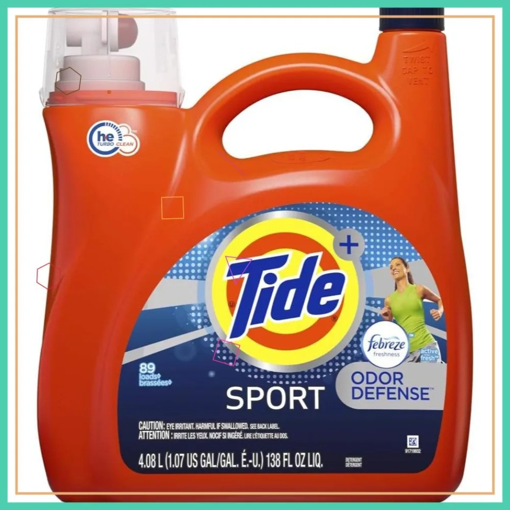 

Fresh Sport Odor Defense Liquid Laundry Detergent, Active Scent for 89 Loads, 138 Fl Oz - Packaging Varies