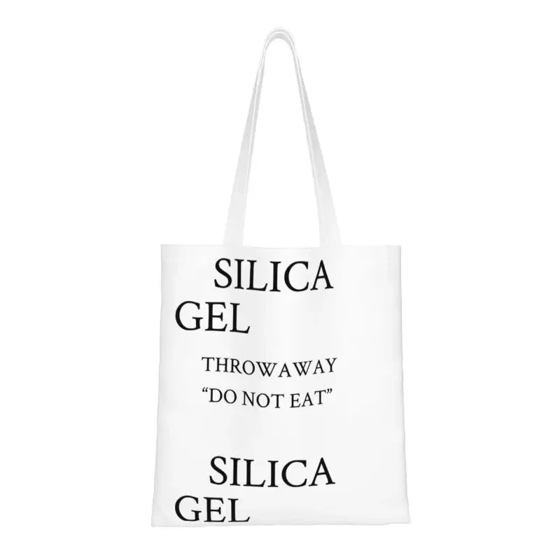 Silica Gel Groceries Tote Shopping Bags Women Funny Compound Canvas Shopper Shoulder Bags Large Capacity Handbag