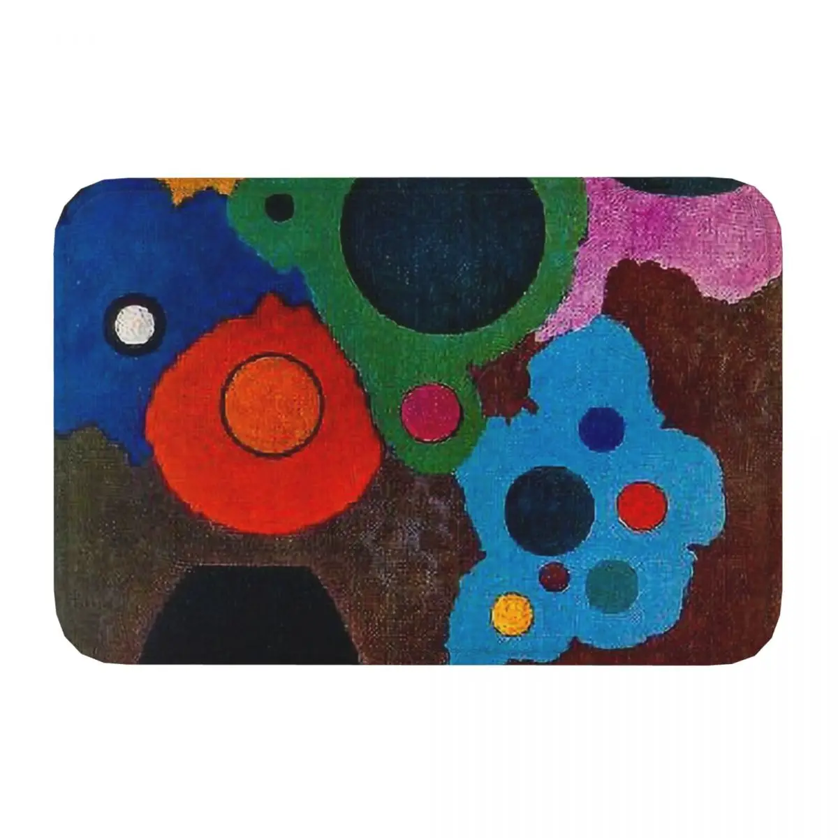 Black Increasing, 1927 By Wassily Kandinsky Non-slip Doormat Kitchen MatRussian Painter Floor Carpet Welcome Rug Indoor